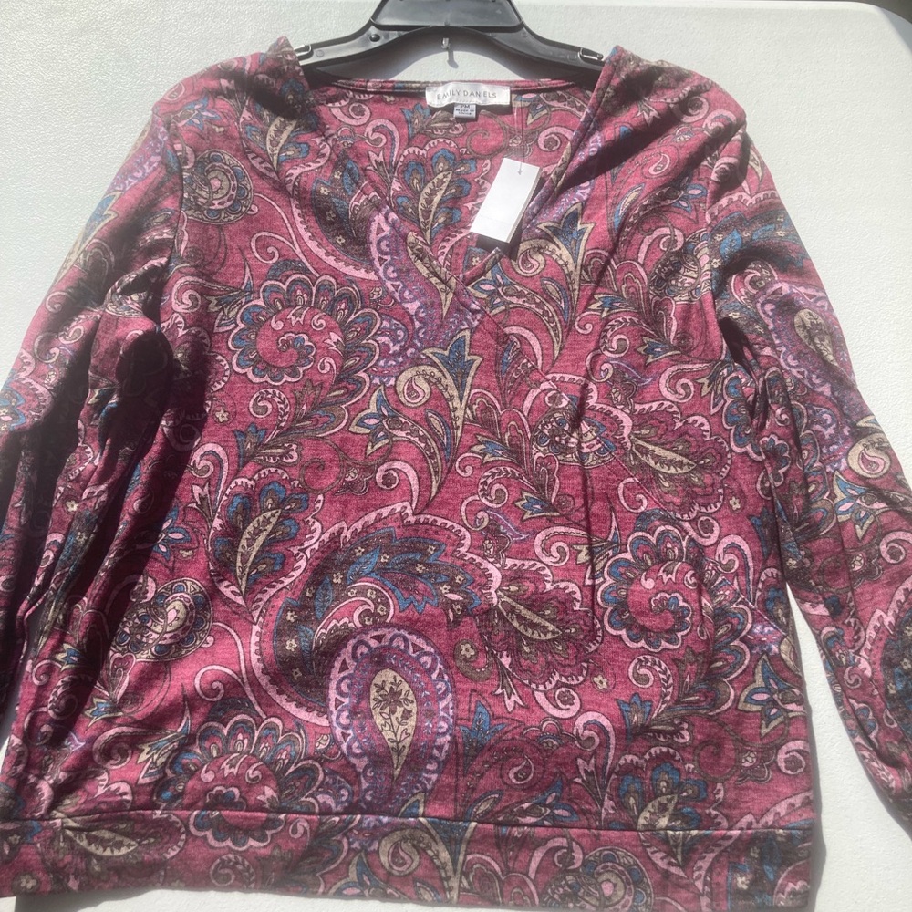 Emily Daniels paisley floral print pattern top PXL - Picture 7 of 17